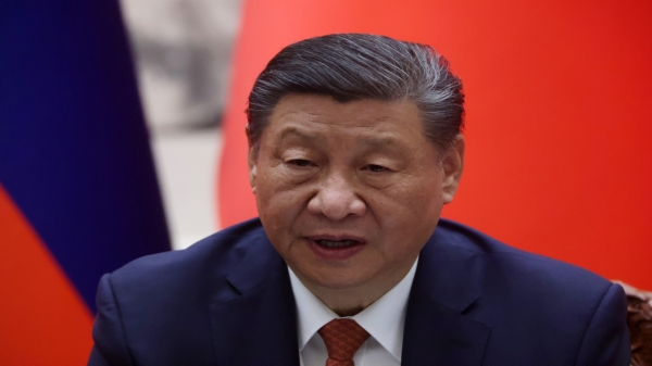 中国国家主席习近平于 2024 年 5 月 16 日在中国北京举行的中俄会谈中发表讲话。（图片来源：Getty Images）