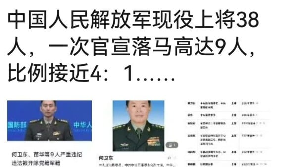 38名现役上将