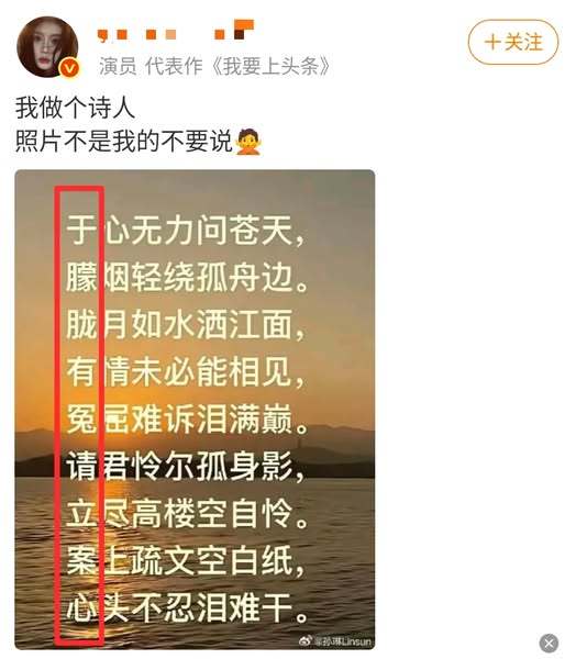 中国女星孙琳藏头诗