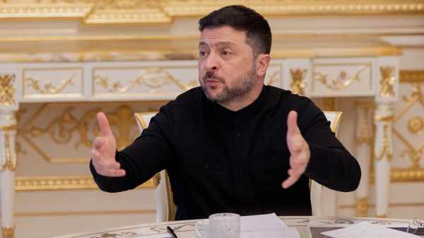 2025年10月31日，烏克蘭總統澤倫斯基在基輔舉行記者會。