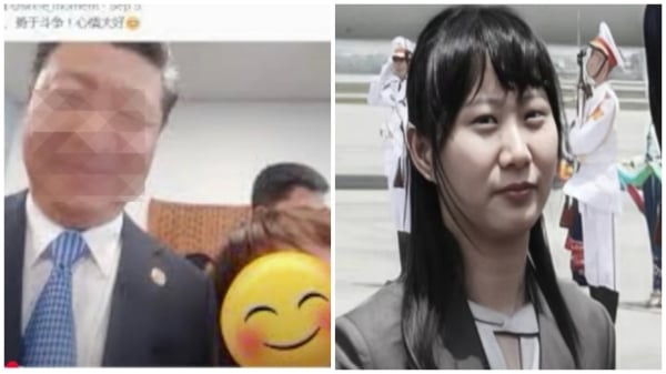 网传习明泽将步入政坛。（看中国合成图）