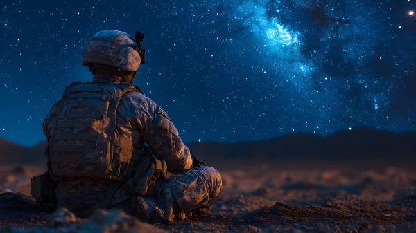 軍人 野外 星空 夜晚 1259943375