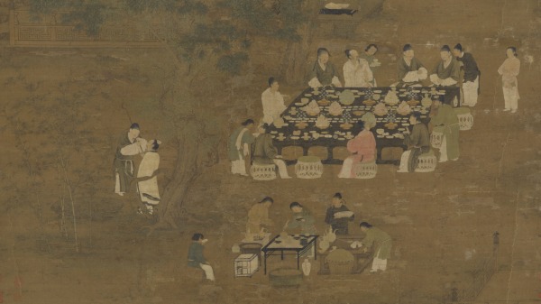 《文会图》 北宋赵佶 。