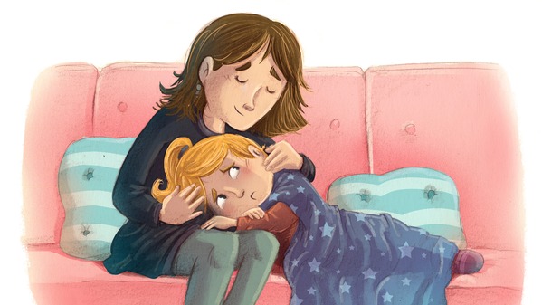 父母温柔安慰孩子