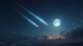 十月夜空奇觀龍形流星與獵人之月(圖)