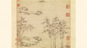 筆墨簡練意境深遠：倪瓚〈江亭山色〉(組圖)