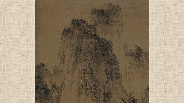 李成〈晴巒蕭寺圖〉，現藏於納爾遜藝術博物館