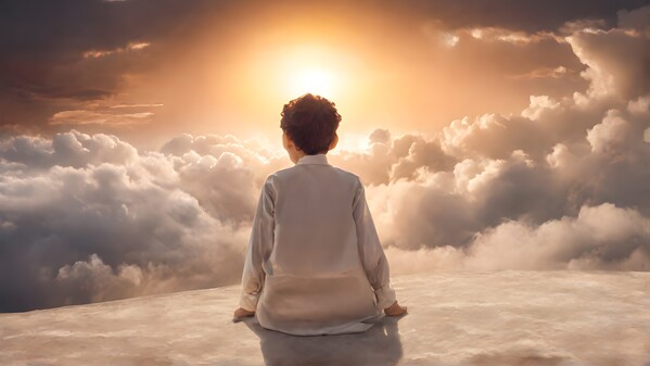 天堂 靈魂 男孩 背影 665692487