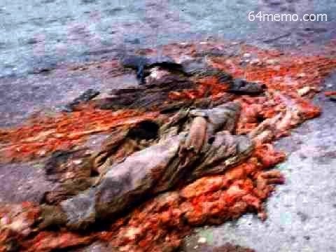 六四事件屠殺現場照。