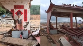廣西「神奇土地公」震撼全網洪水中不倒護佑村民(圖)