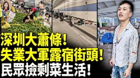 1800萬人口的深圳大蕭條失業者睡大街(視頻)