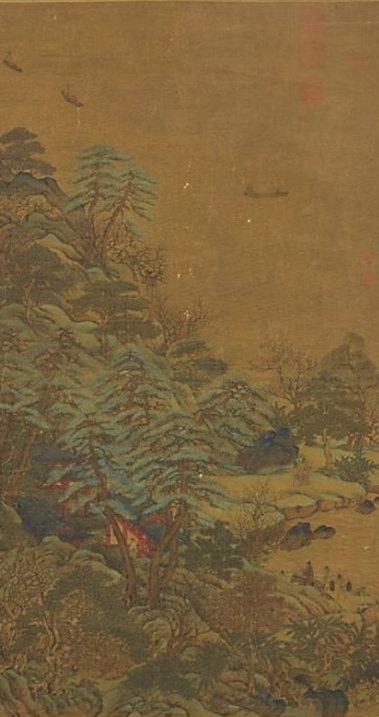唐李思訓江帆樓閣