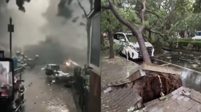 北京狂風暴雨天昏地暗驚悚視頻曝光網友：末日感(圖)