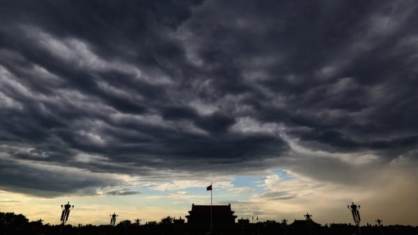 圖為烏雲密佈的中南海。（圖片來源：Feng Li/Getty Images ）