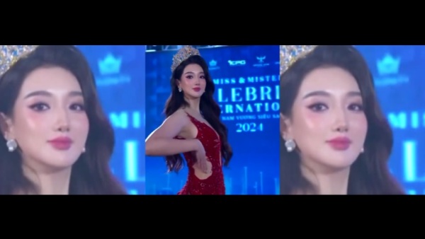 自稱是台灣人的國際萬國小姐（Miss Grand International）的「陳雨函」。