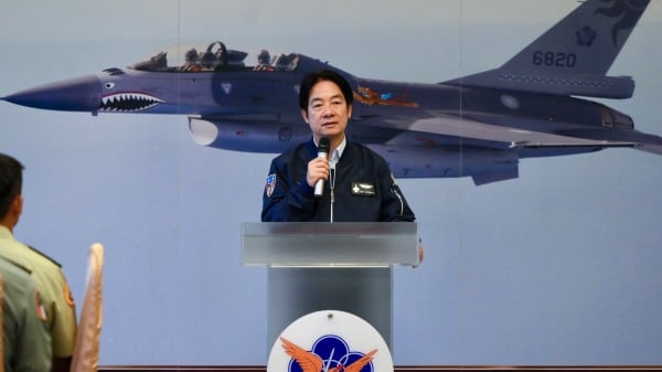 2024年5月28日，台灣總統賴清德在花蓮空軍基地對軍事人員發表講話