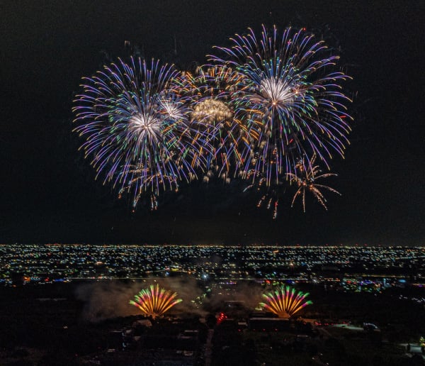 9月13日晚間，國慶籌備委員會率先在雲林虎尾高鐵特定區試放180秒