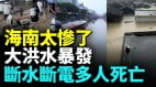 海南洪災嚴重；多個村莊被淹沒；開閘洩洪下游災情慘重；農民欲哭無淚(視頻)