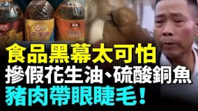 鱼儿含有硫酸铜养殖户不敢吃；烂苹果被榨果汁；黑心食堂触目惊心(视频)