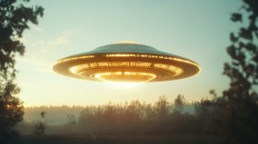 四個不明飛行物現蹤UFO向池塘提取能量(圖)