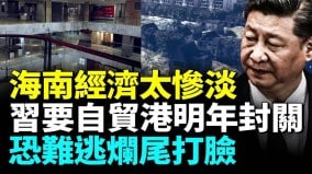 海南自贸港恐成烂尾中共专家也摇头；今年前三季度海南省经济增长全国垫底(视频)