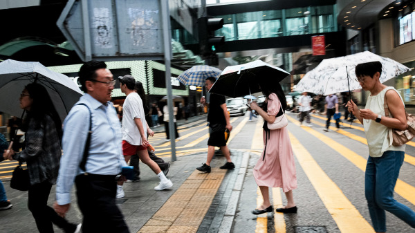 圖為香港中環。（Getty Images）