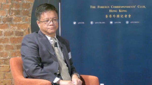 图为外交部驻港特派员公署新闻及公共关系部发言人黄景睿。（RFA）