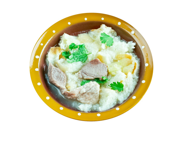 吃羊肉泡馍聊天掰馍