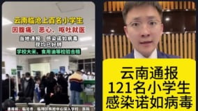 雲南121名小學生感染諾如病毒疑似全國爆發(圖)