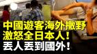 大陸男子撒野激怒全日本人中國夫妻海外撒野遭逮捕丟人丟到國外(視頻)