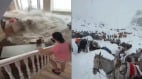 广东海南多地海水倒灌西藏珠峰暴雪千人被困(图)