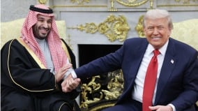 沙特王储七年来首访白宫宣布对美投资提高至近1万亿美元(图)