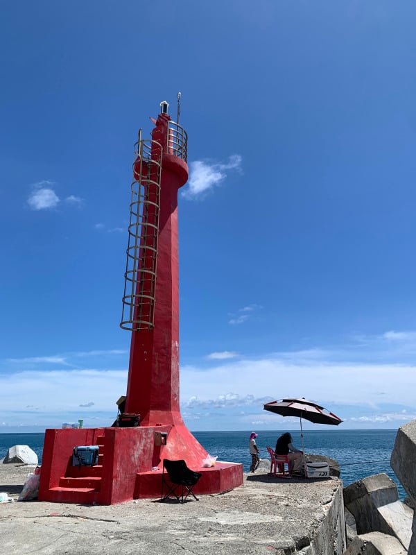 台东 东海岸 台湾 新兰渔港 灯塔 钓鱼