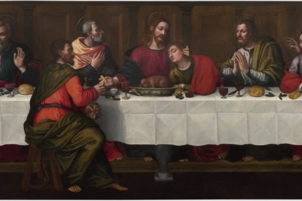 普勞蒂拉‧內莉（Plautilla Nelli）〈最後的晚餐〉局部。