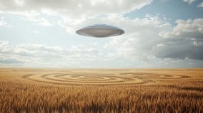 一夜之間形成的奇觀麥田怪圈之謎(圖)