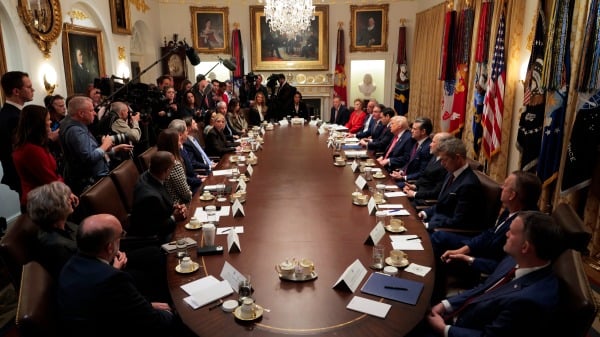 川普年內最後內閣會議：談關稅紅利預告對委國陸地打擊(圖)