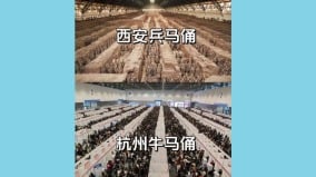 「西安兵馬俑」與「杭州牛馬俑」爆火梗圖背後藏心酸(圖)