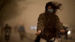 「五一」臨沙塵暴冰雹來襲陝西山西多省黃沙滿天(組圖)