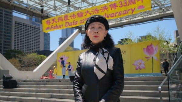 民运领袖盛雪出席法轮大法日33周年庆祝活动