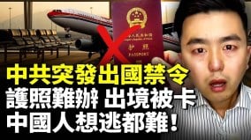 中共突发出国禁令护照难办出境被卡中国人想逃都难(视频)