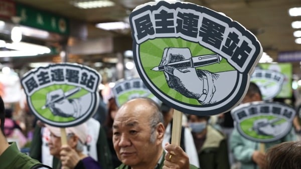 用香港国安法镇压台湾大罢免(图)