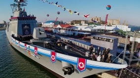 朝鮮首艘驅逐艦高調亮相專家:看似空殼子(圖視頻)