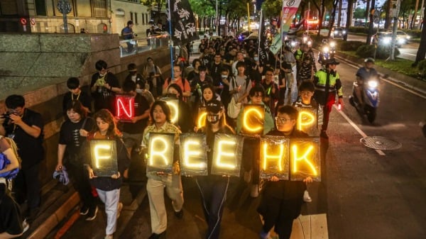 反送中6週年遊行在台港人籲：台灣正視中共威脅(組圖)