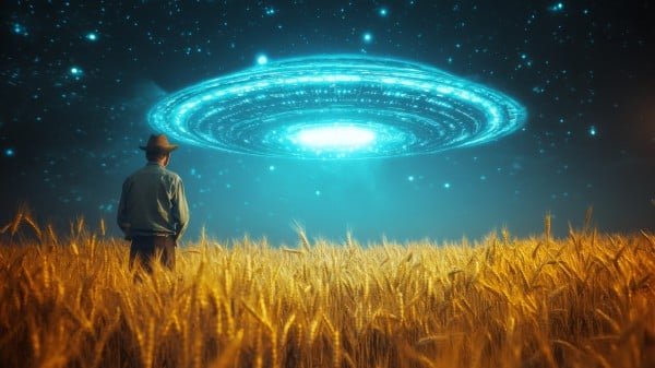 UFO 不明飛行物 農夫 農田 田地 農作物 1317577484