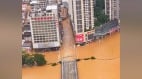 广东怀集洪水房屋淹水2米老人：没见过这么大水(图)