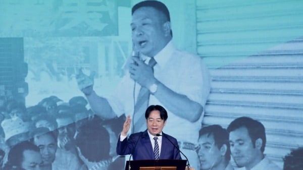身兼民進黨主席的總統賴清德出席致詞。（圖片來源：中央社）