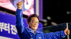 李在明当选韩国总统时隔3年政权交替(图)