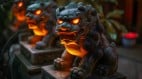 惊现大凶兆石狮眼睛变红与流血泪(视频)