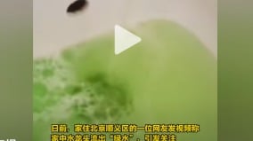 北京水龍頭流「綠水」官稱「潔廁寶水」倒灌網評翻車(圖)