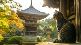 寺院猫的提醒不可避免的十三杖之苦(图)
